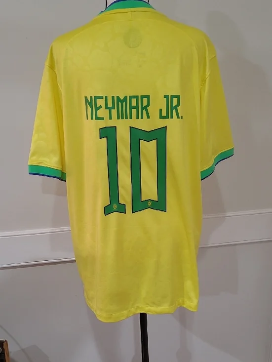Nike Authentic Brazil National Team 2022 Soccer Jersey - Num. 10 Neymar Jr. - Picture 4 of 11